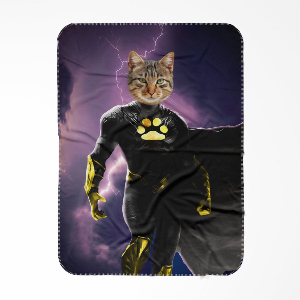 Pet Portraits | Black Adam (DC Superhero Inspired): Custom Pet Blanket | Paw & Glory