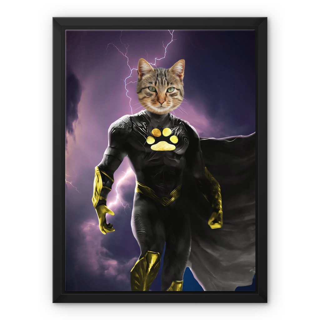 Pet Portraits | Black Adam (DC Superhero Inspired): Custom Pet Canvas | Paw & Glory