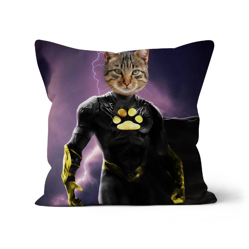 Pet Portraits | Black Adam (DC Superhero Inspired): Custom Pet Pillow | Paw & Glory