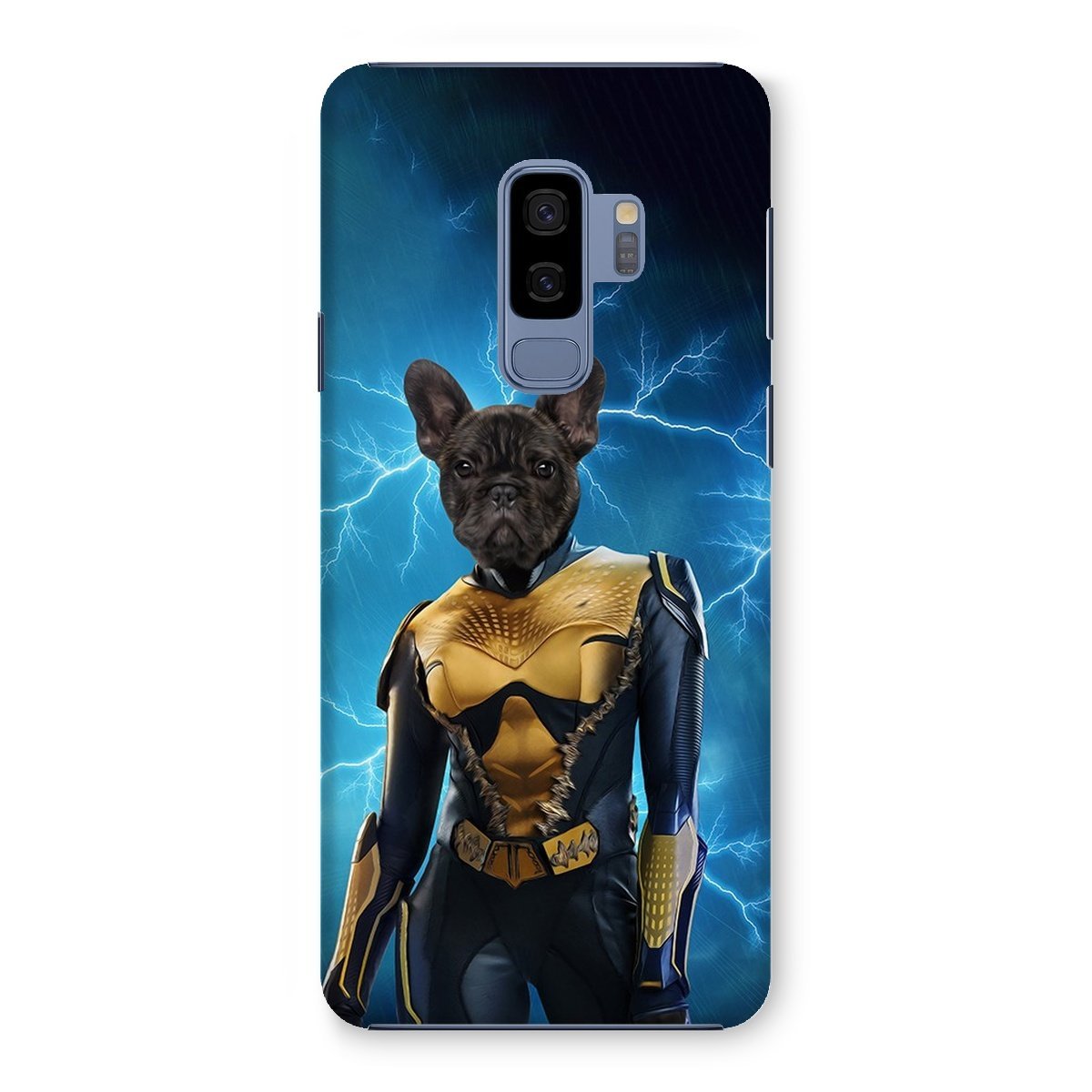 Pet Portraits | Black Lightening (DC Superhero Inspired): Custom Pet Phone Case | Paw & Glory