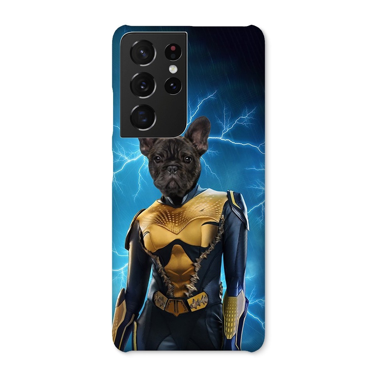 Pet Portraits | Black Lightening (DC Superhero Inspired): Custom Pet Phone Case | Paw & Glory