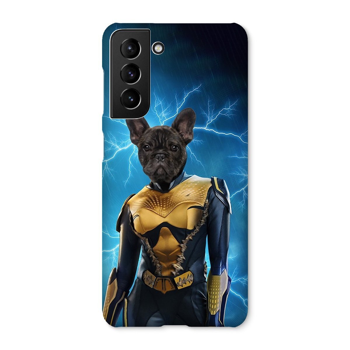 Pet Portraits | Black Lightening (DC Superhero Inspired): Custom Pet Phone Case | Paw & Glory