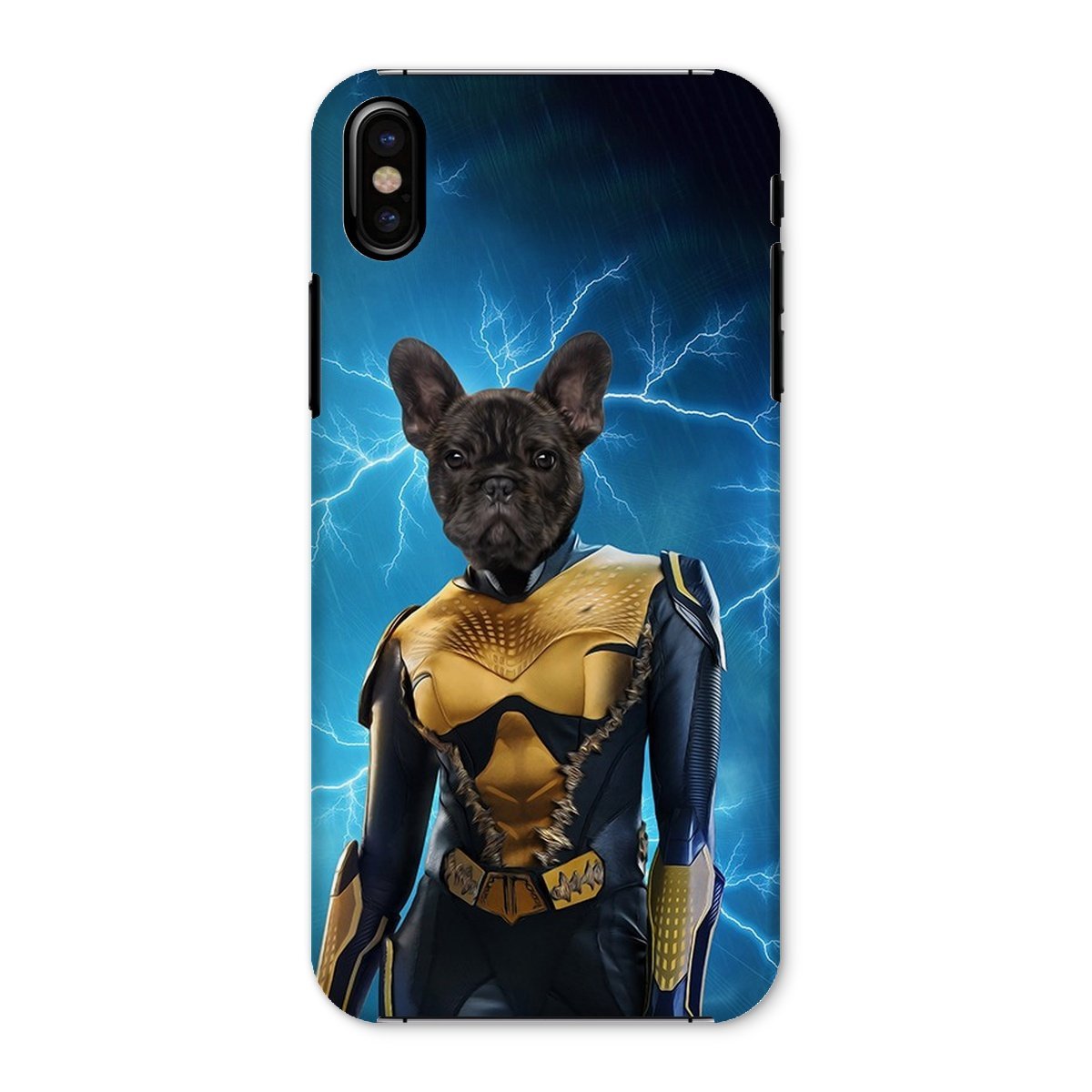 Pet Portraits | Black Lightening (DC Superhero Inspired): Custom Pet Phone Case | Paw & Glory
