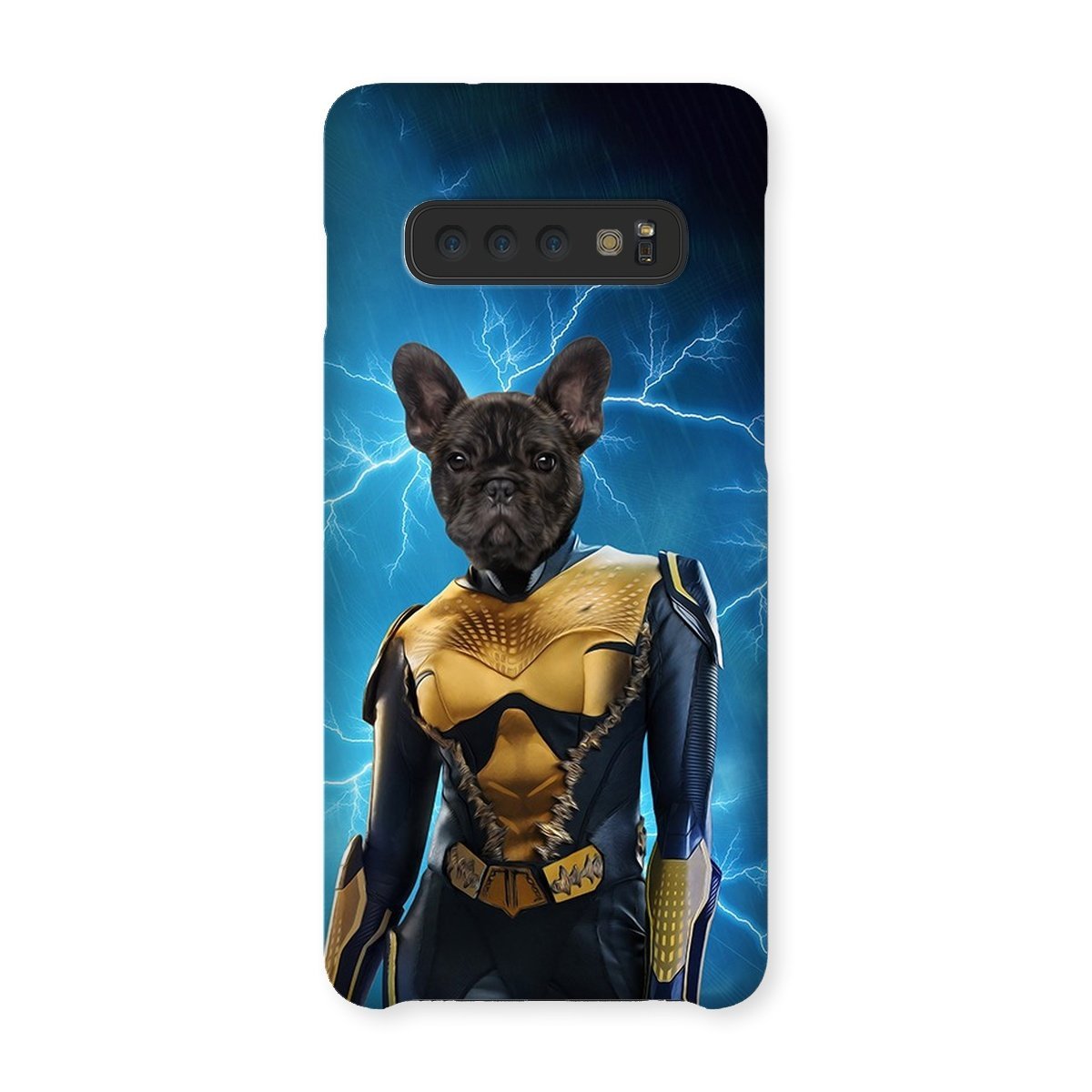 Pet Portraits | Black Lightening (DC Superhero Inspired): Custom Pet Phone Case | Paw & Glory