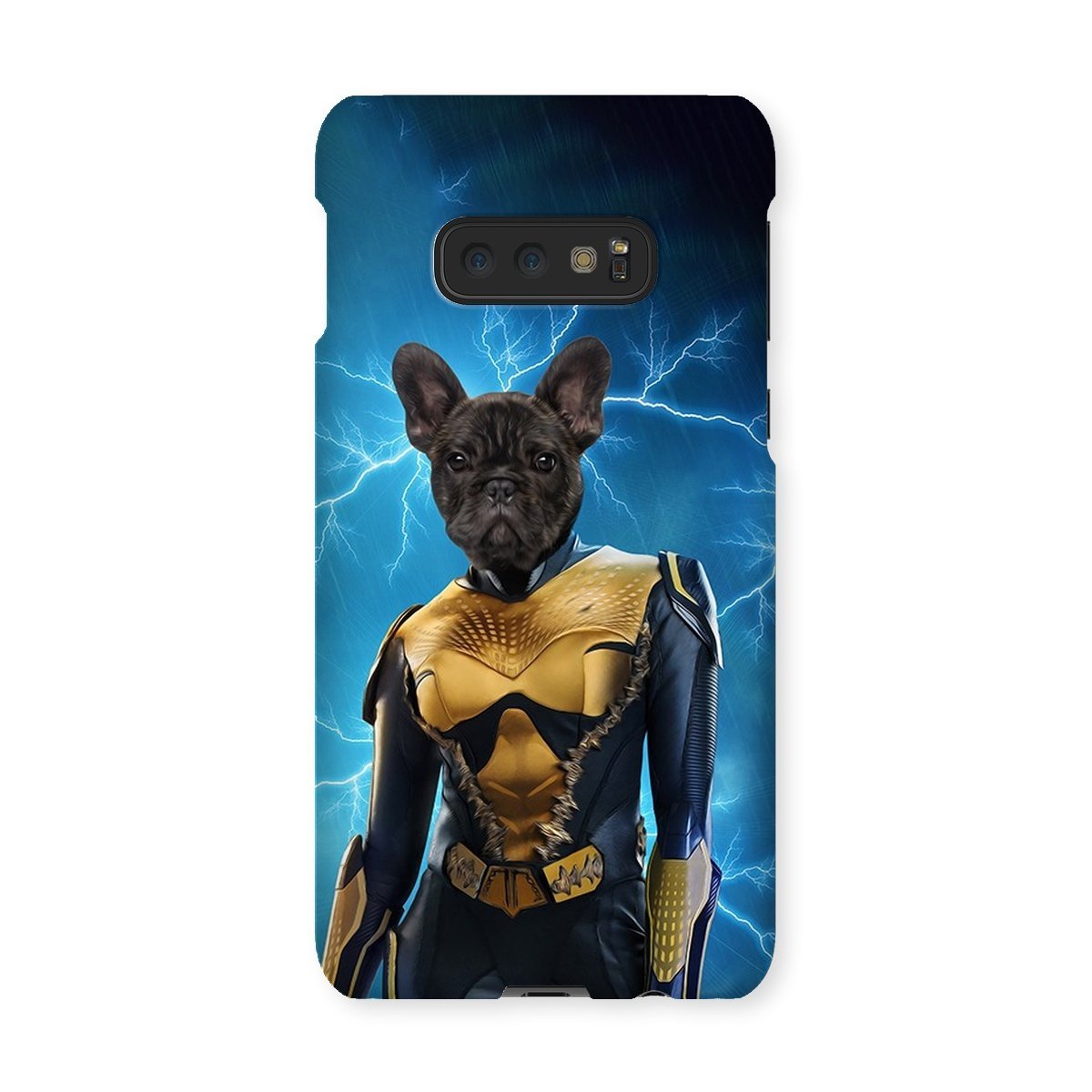 Pet Portraits | Black Lightening (DC Superhero Inspired): Custom Pet Phone Case | Paw & Glory