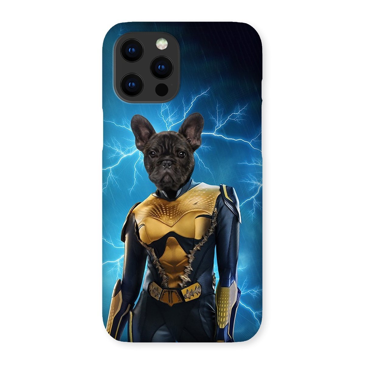 Pet Portraits | Black Lightening (DC Superhero Inspired): Custom Pet Phone Case | Paw & Glory
