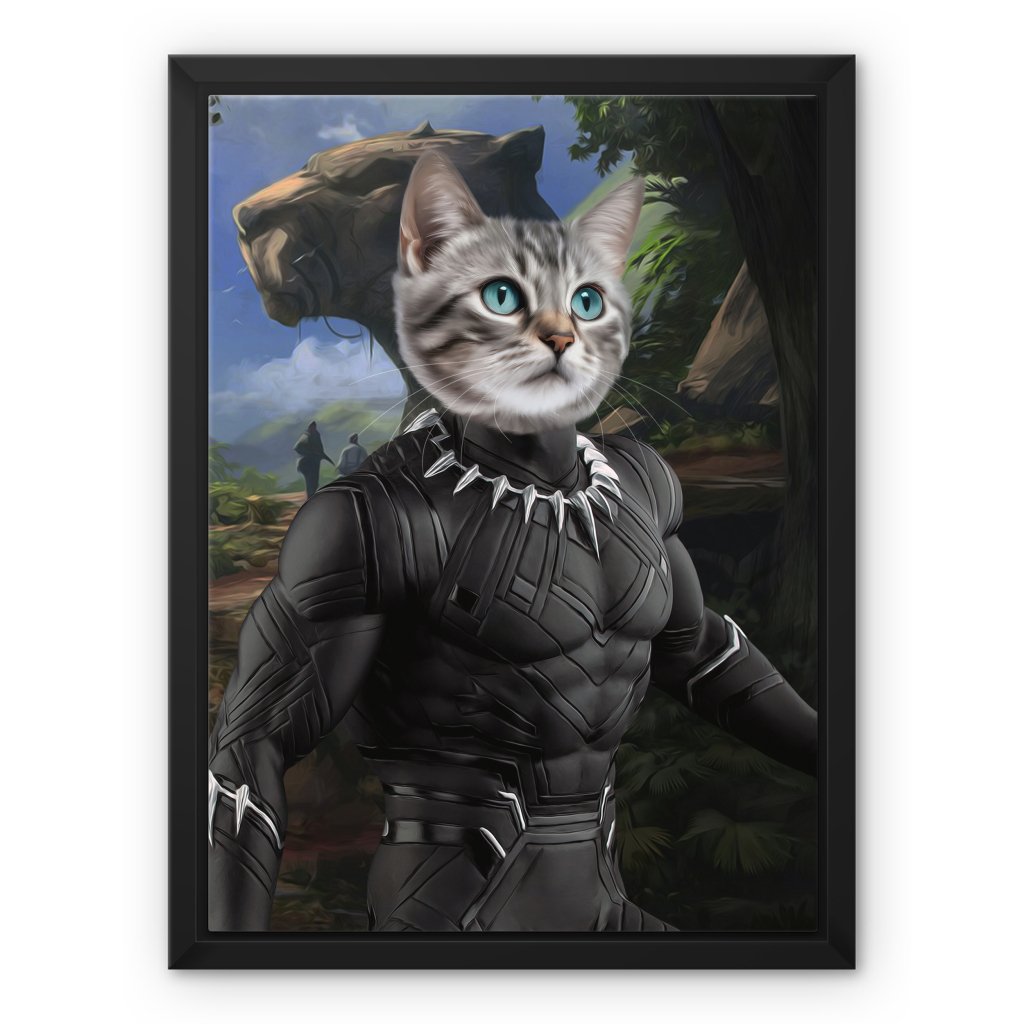 Pet Portraits | Black Panther (Marvel Inspired): Custom Pet Canvas | Paw & Glory