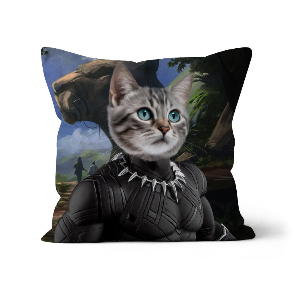 Pet Portraits | Black Panther (Marvel Inspired): Custom Pet Pillow | Paw & Glory