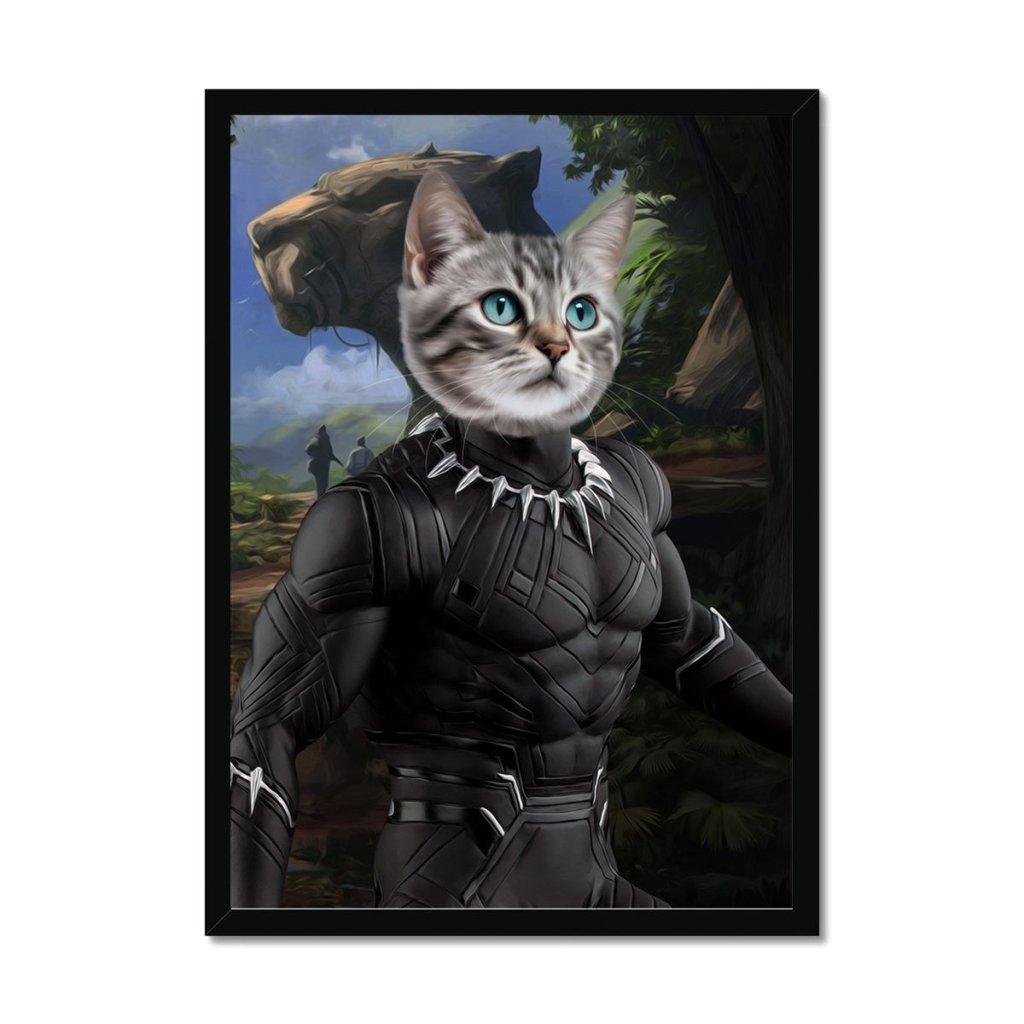 Pet Portraits | Black Panther (Marvel Inspired): Custom Pet Portrait | Paw & Glory