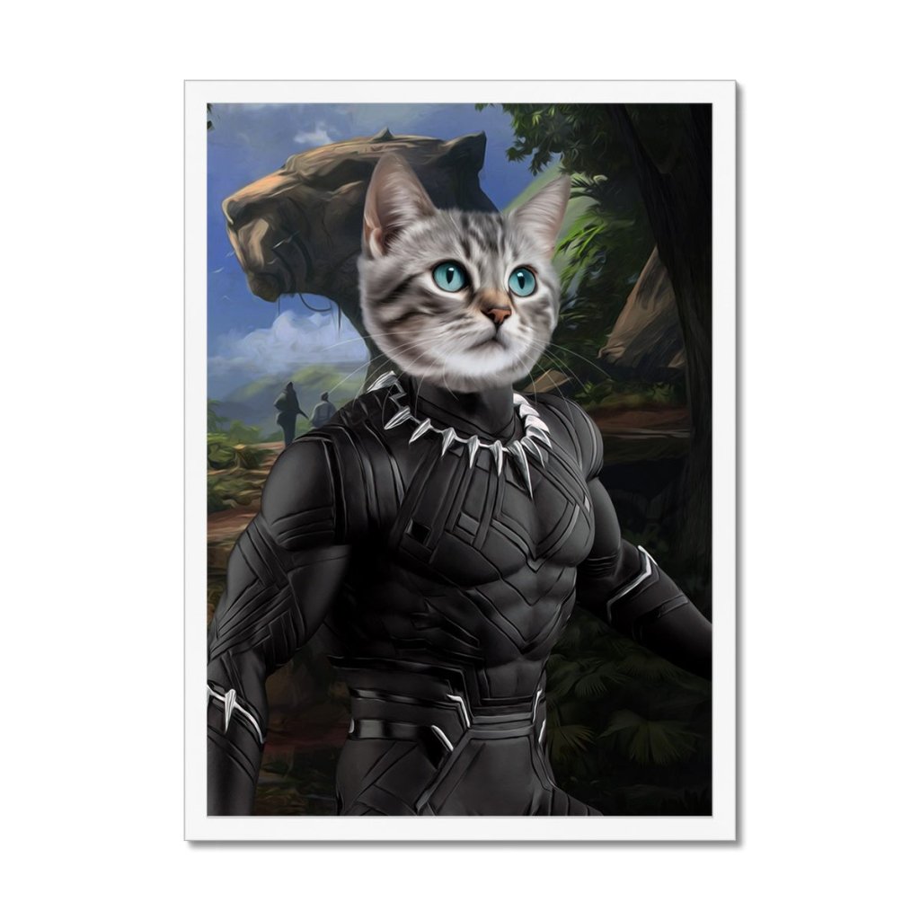 Pet Portraits | Black Panther (Marvel Inspired): Custom Pet Portrait | Paw & Glory