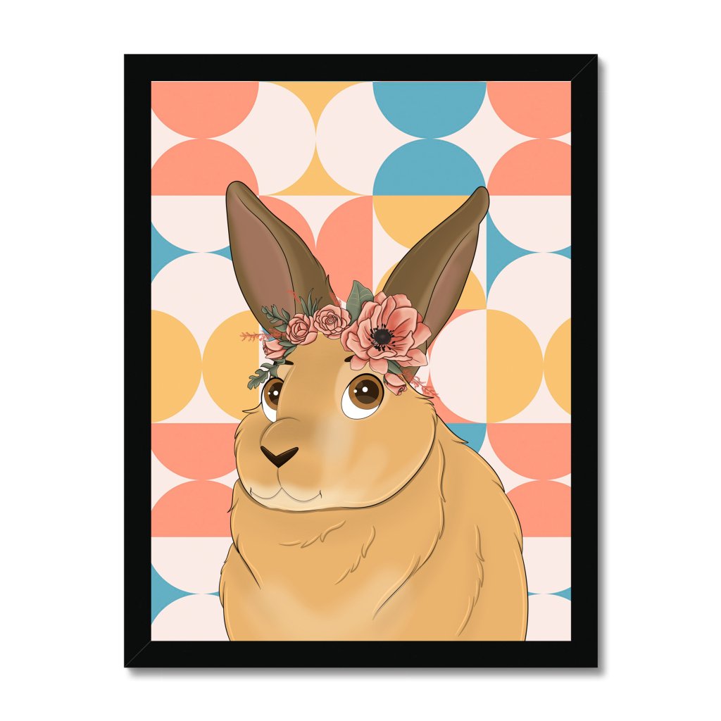 Pet Portraits | Blossom Crown: Cartoon Pet Portrait | Paw & Glory