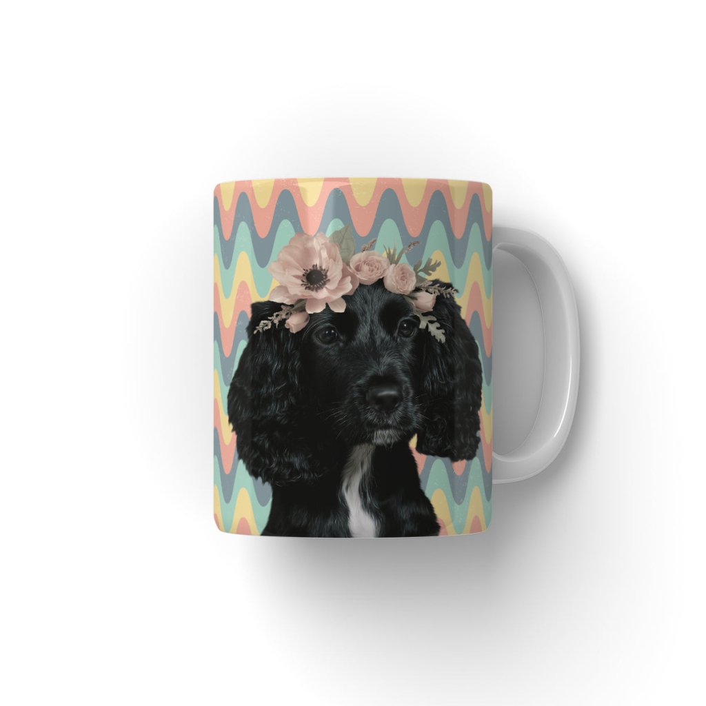 Pet Portraits | Blossom Crown: Minimalist Pet Coffee Mug | Paw & Glory