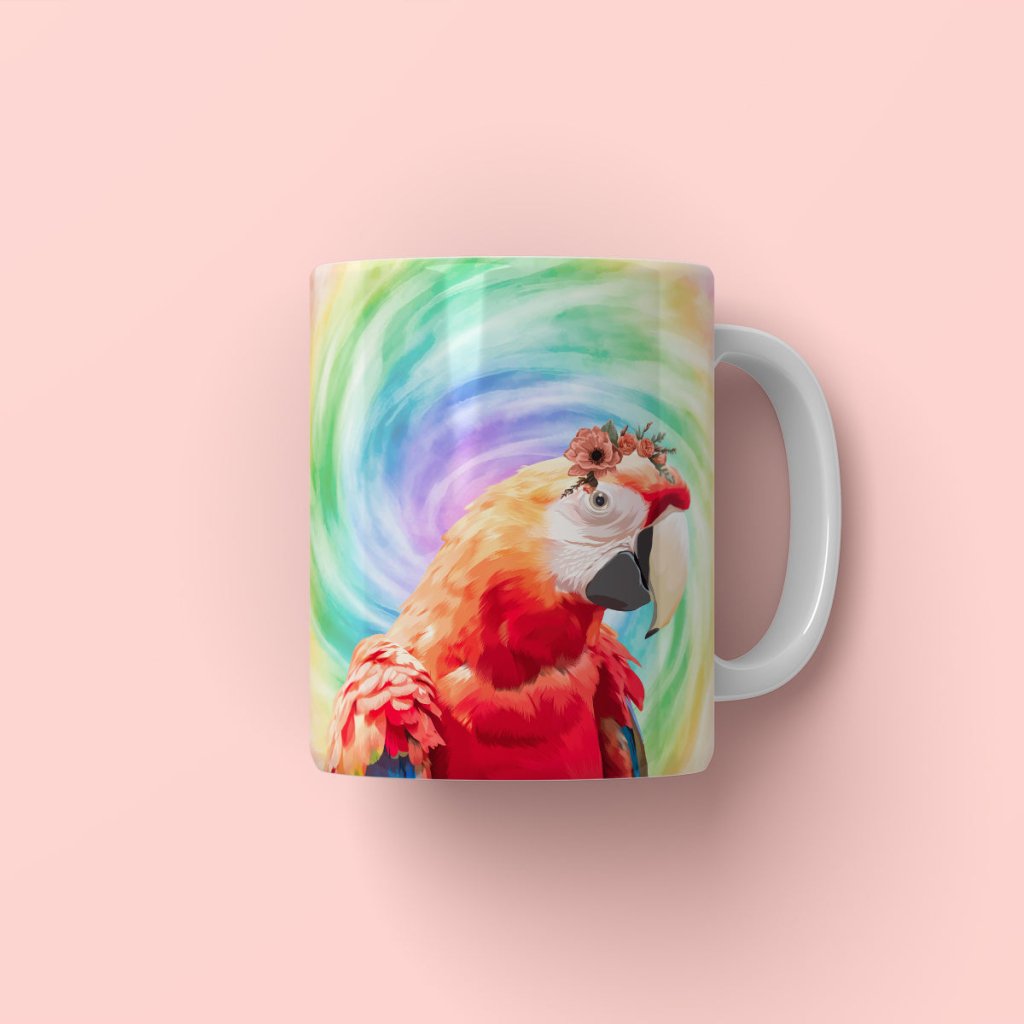 Pet Portraits | Blossom Crown: Modern Pet Coffee Mug | Paw & Glory