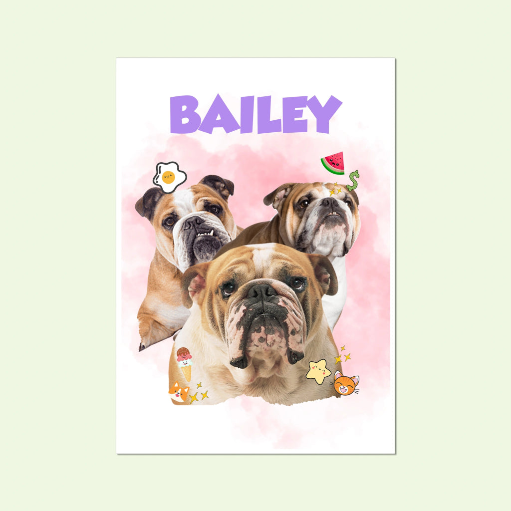 Pet Portraits | Bootleg: Custom Framed Pet Portrait | Paw & Glory