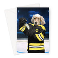 Boston Furr Bruins: Custom Pet Greeting Card