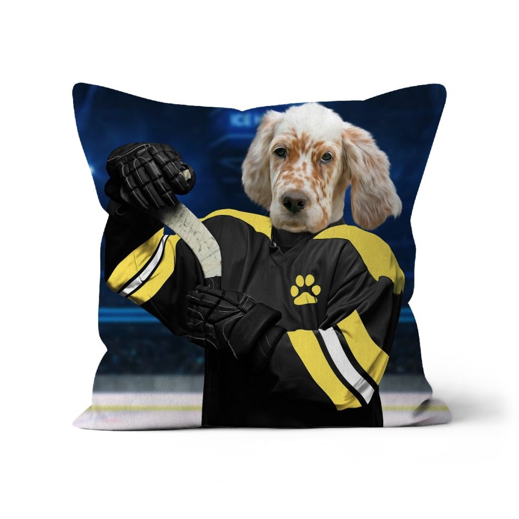 Pet Portraits | Boston Furr Bruins: Custom Pet Pillow | Paw & Glory