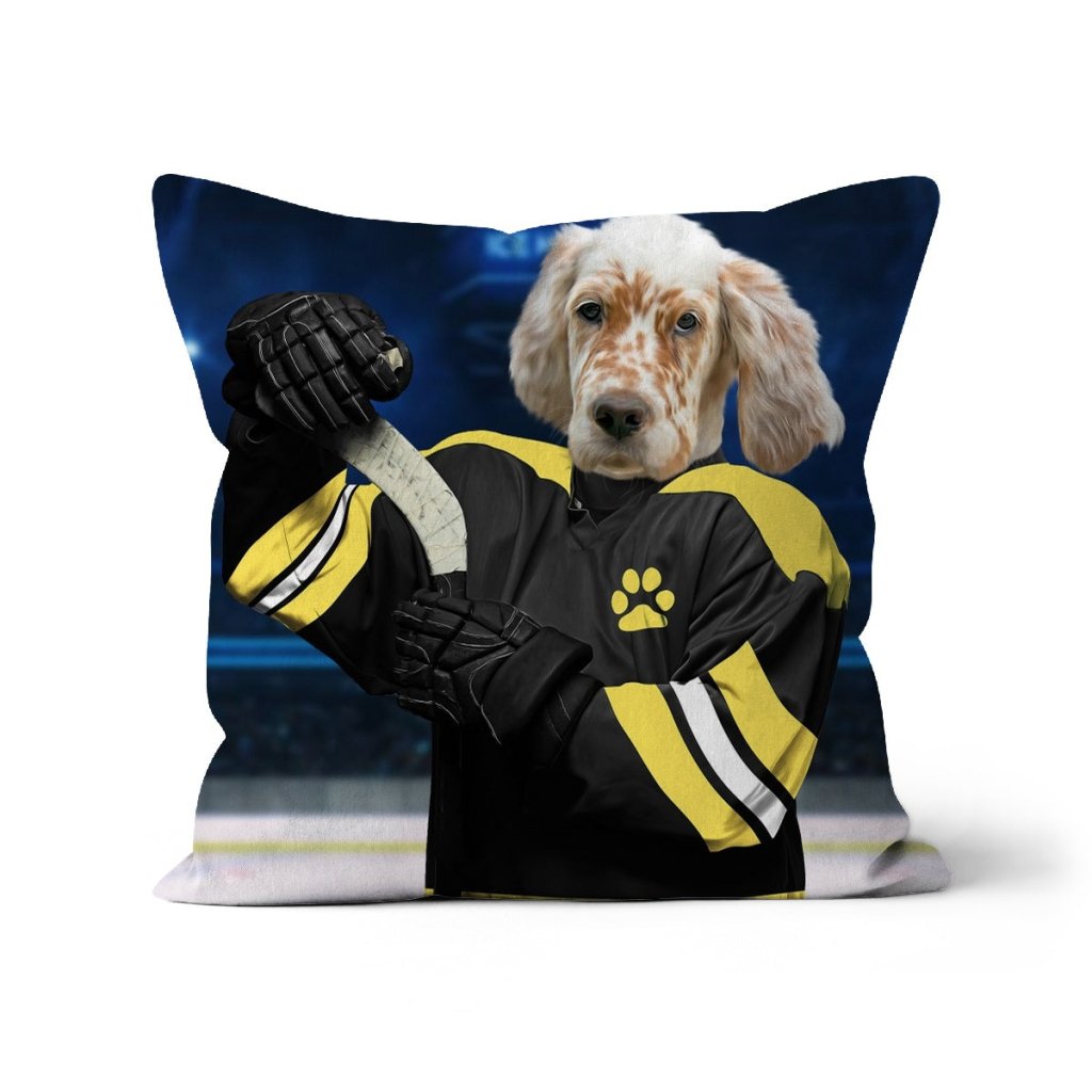 Pet Portraits | Boston Furr Bruins: Custom Pet Pillow | Paw & Glory