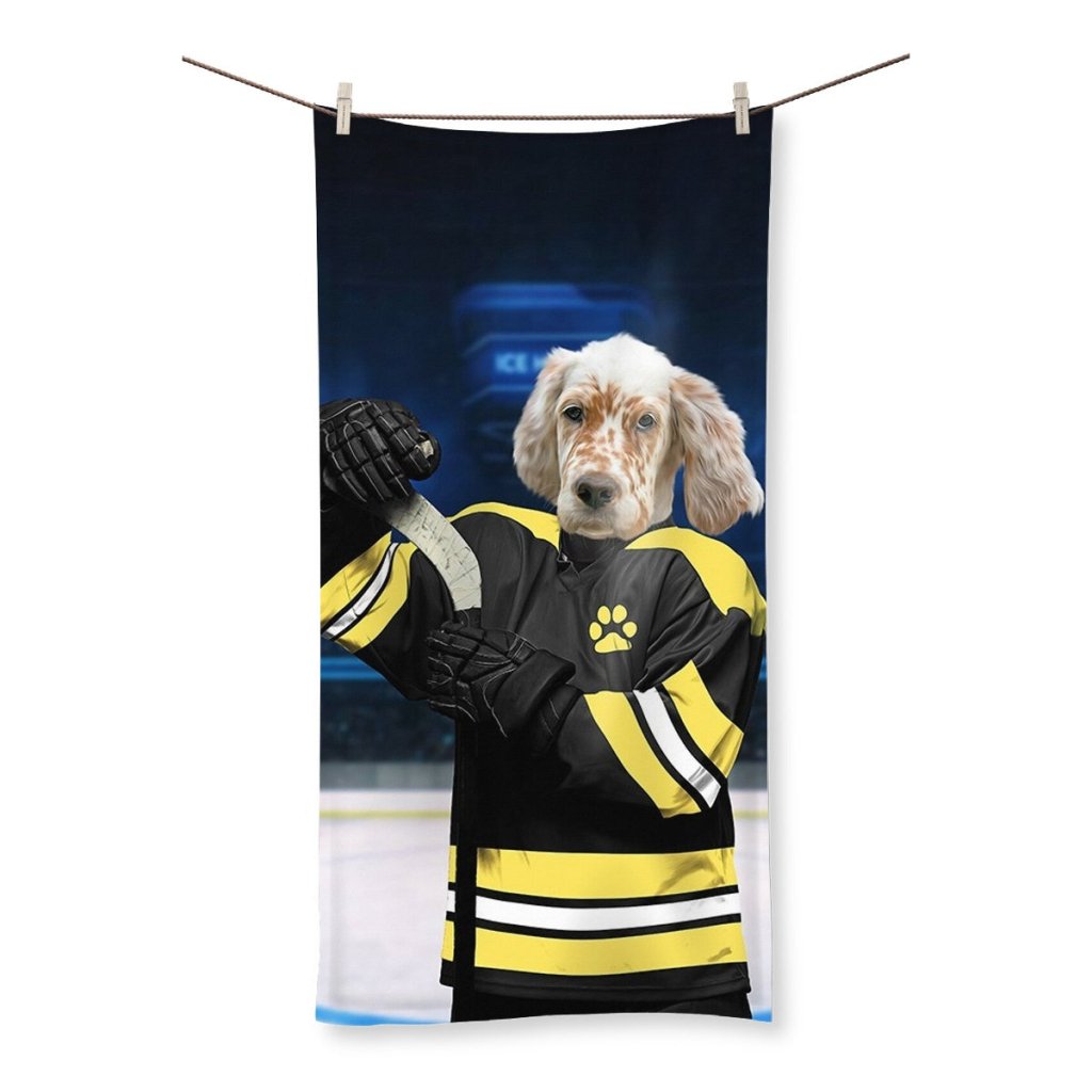 Pet Portraits | Boston Furr Bruins: Custom Pet Towel | Paw & Glory