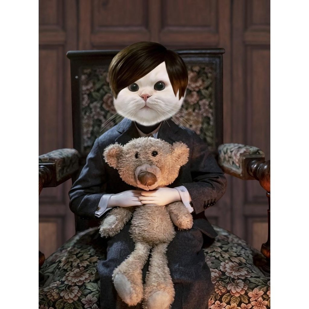 Pet Portraits | Brahms (The Boy Movie Inspired): Custom Digital Download Pet Portrait | Paw & Glory