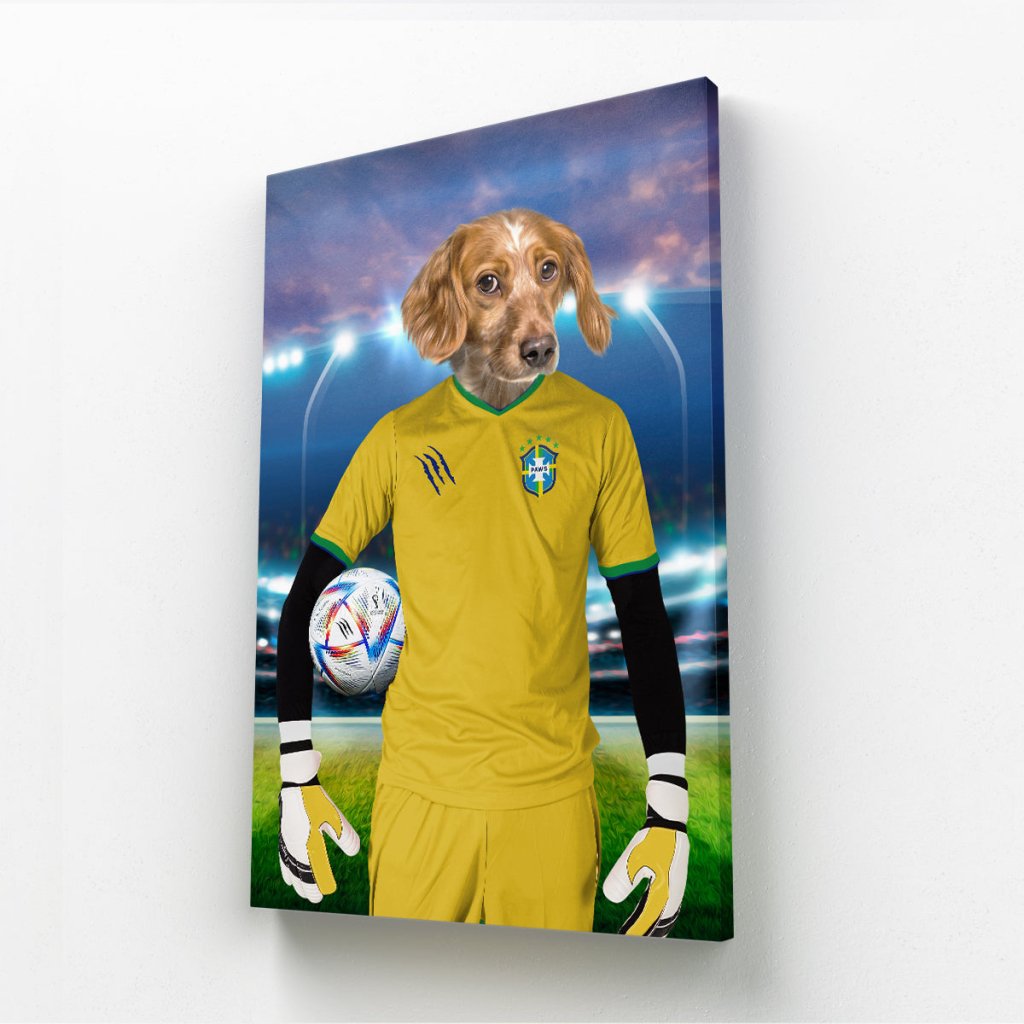 Pet Portraits | Brazil Football Team (FIFA 2022): Custom Pet Canvas | Paw & Glory