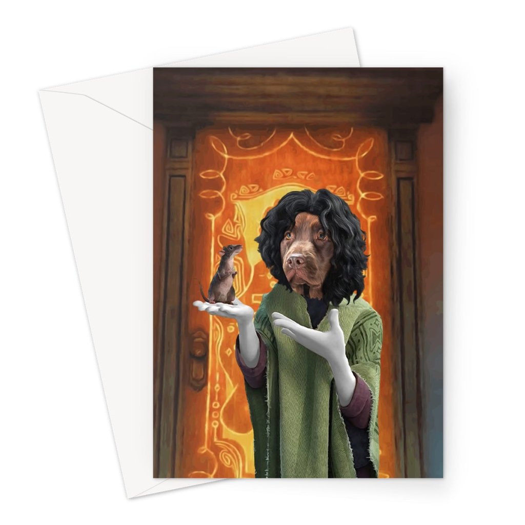 Pet Portraits | Bruno (Encanto Inspired): Custom Pet Greeting Card | Paw & Glory