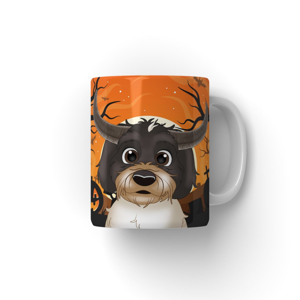 Pet Portraits | Buffalo Horn: Cartoon Pet Coffee Mug | Paw & Glory