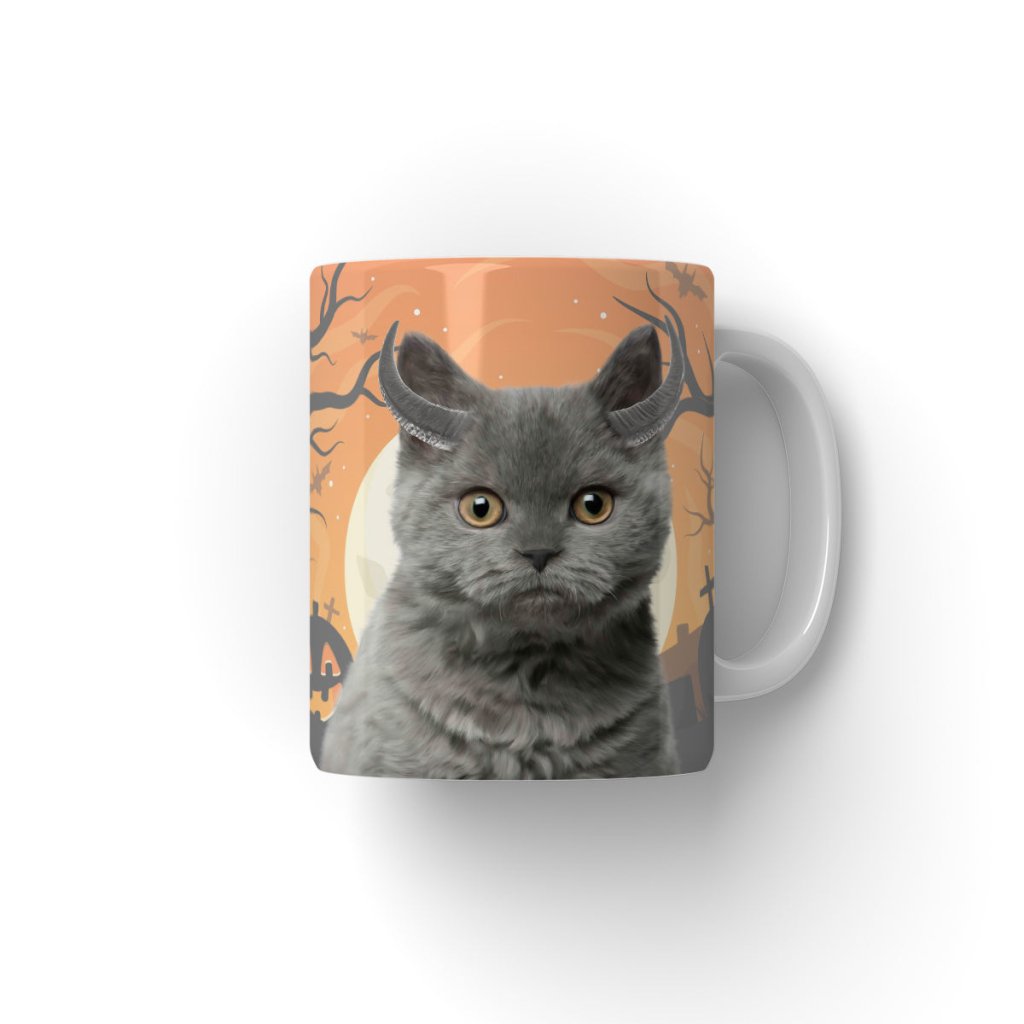 Pet Portraits | Buffalo Horn: Minimalist Pet Coffee Mug | Paw & Glory