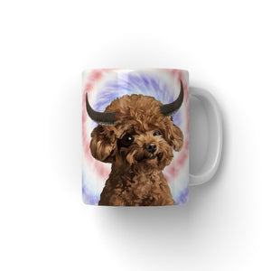 Buffalo Horn: Modern Pet Coffee Mug - Paw & Glory - Dog Portraits - Pet Portraits