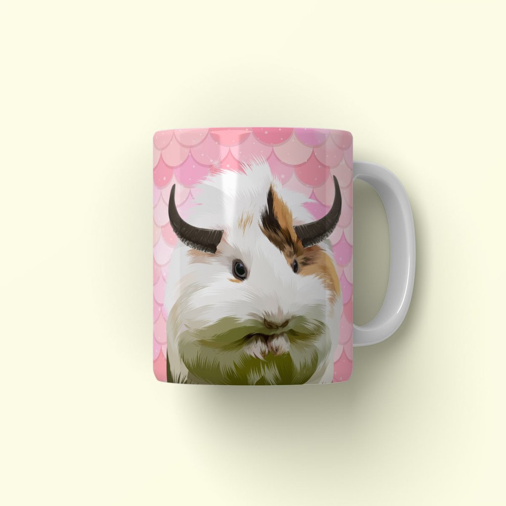 Pet Portraits | Buffalo Horn: Modern Pet Coffee Mug | Paw & Glory