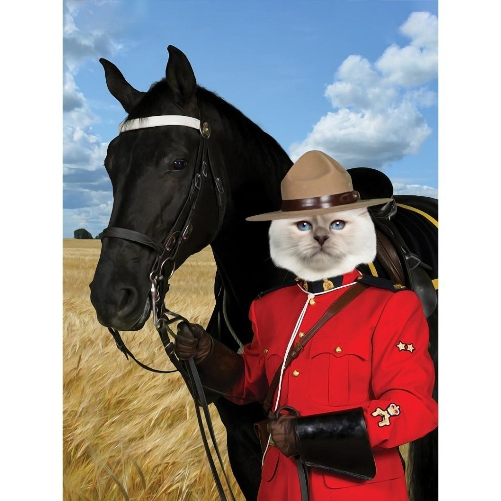 Pet Portraits | Canadian Police Officer: Custom Digital Download Pet Portrait | Paw & Glory