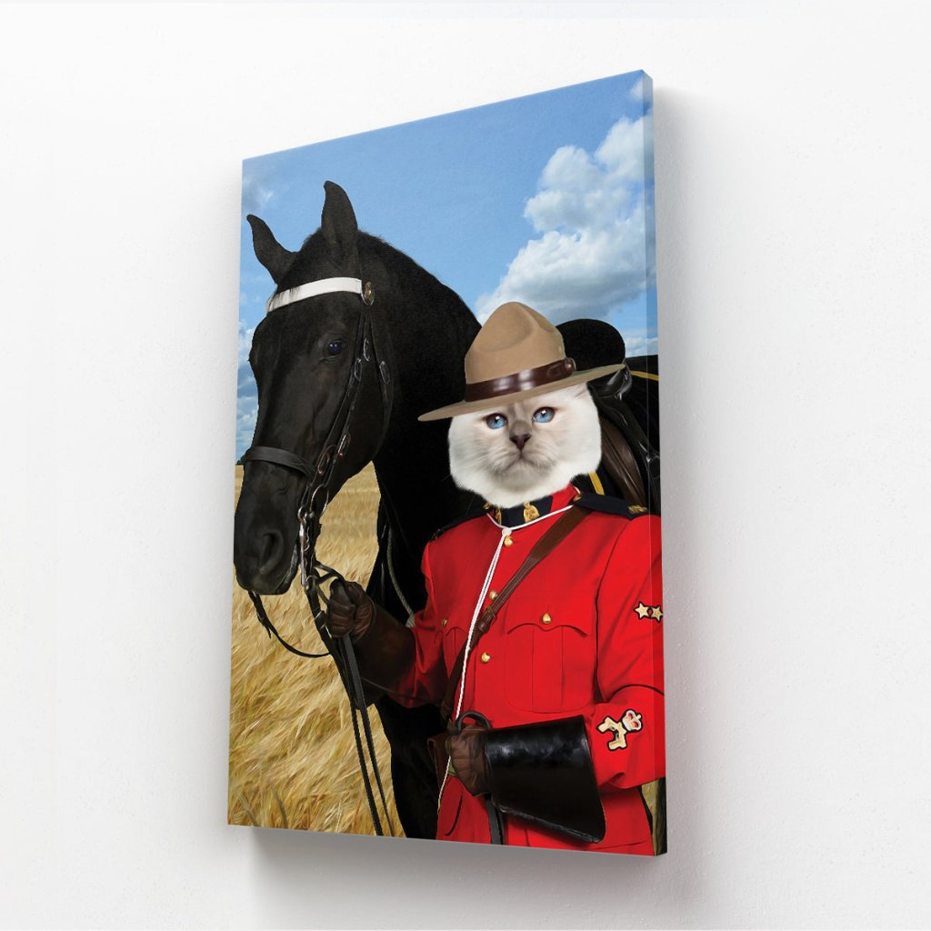 Pet Portraits | Canadian Police Officer: Custom Pet Canvas | Paw & Glory