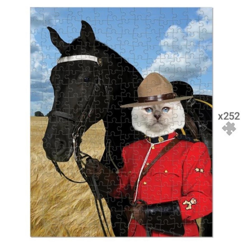 Pet Portraits | Canadian Police Officer: Custom Pet Puzzle | Paw & Glory