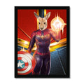 Captain Marvel: Animal Art Framed Portrait