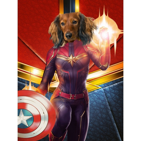 Cosmic Comic Hero Custom Digital Download Pet Portrait | Pet Portrait From Photo | Paw & Glory