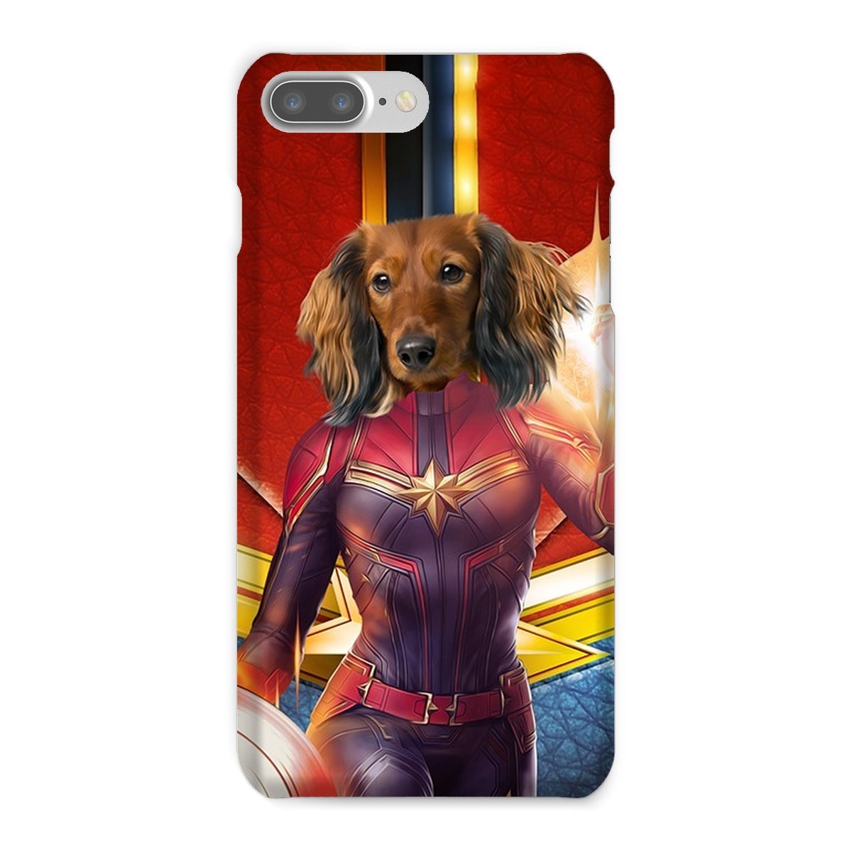 Pet Portraits | Captain Marvel: Custom Pet Phone Case | Paw & Glory