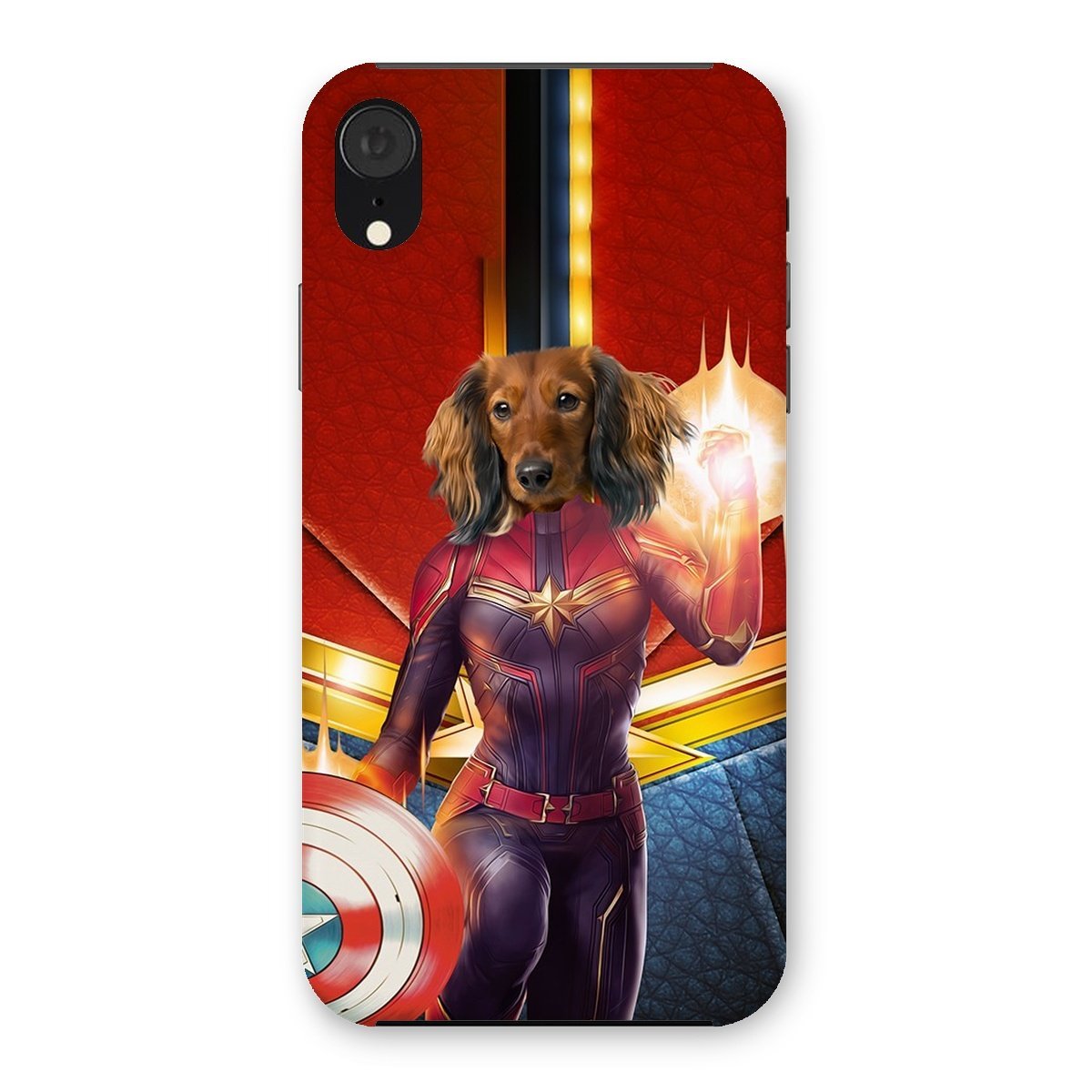 Pet Portraits | Captain Marvel: Custom Pet Phone Case | Paw & Glory