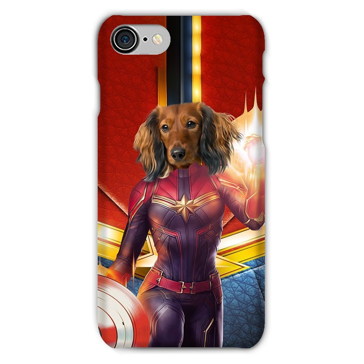 Pet Portraits | Captain Marvel: Custom Pet Phone Case | Paw & Glory