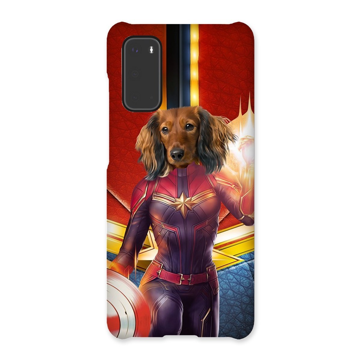 Pet Portraits | Captain Marvel: Custom Pet Phone Case | Paw & Glory