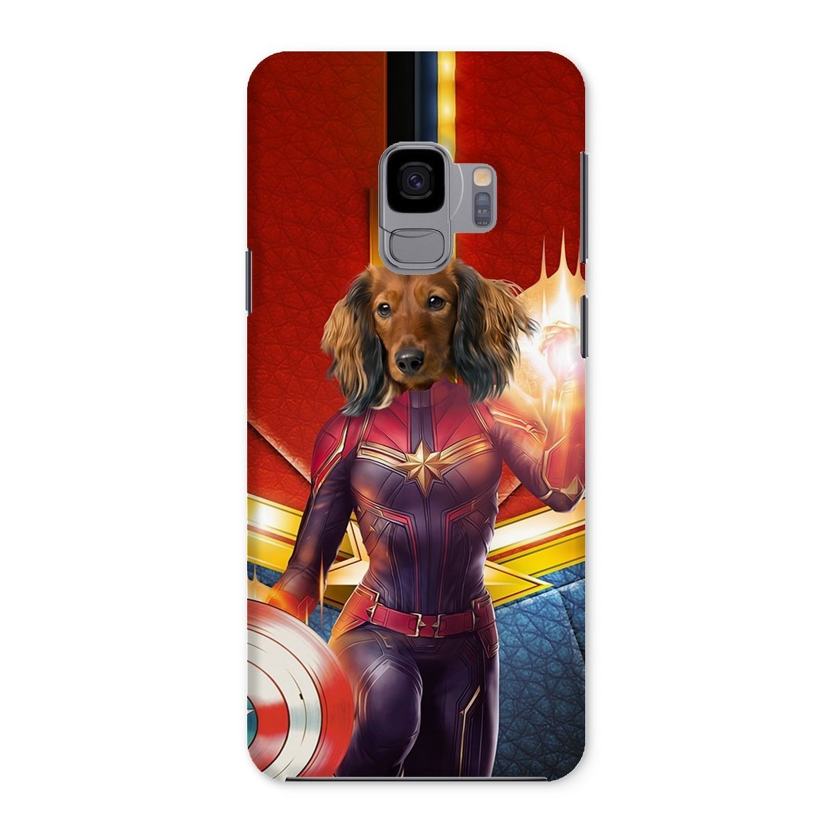 Pet Portraits | Captain Marvel: Custom Pet Phone Case | Paw & Glory