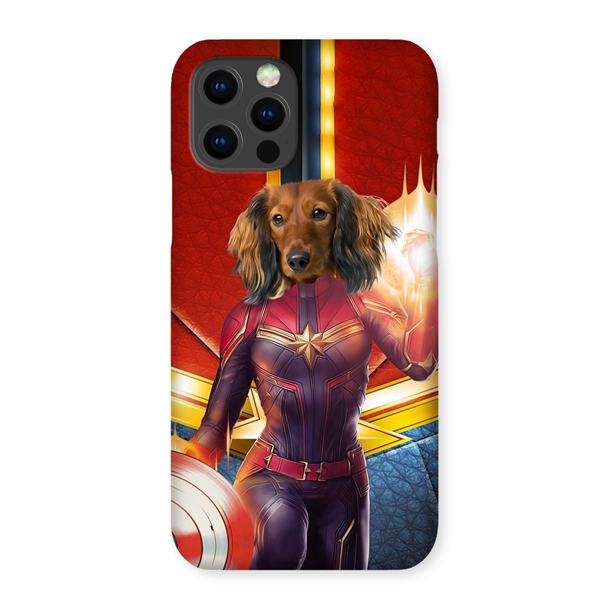 Pet Portraits | Captain Marvel: Custom Pet Phone Case | Paw & Glory