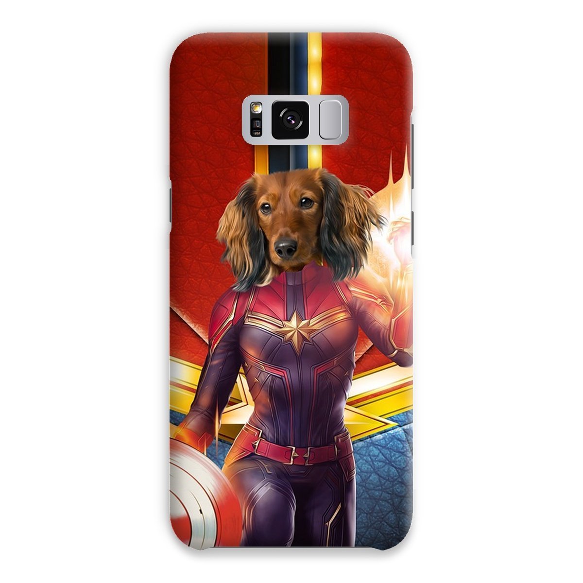 Pet Portraits | Captain Marvel: Custom Pet Phone Case | Paw & Glory