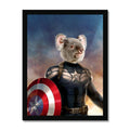 Captain Pawmerica: Animal Art Framed Portrait