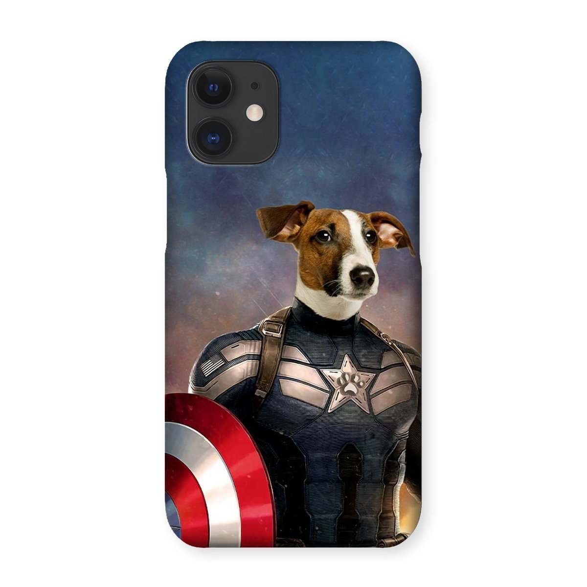 Pet Portraits | Captain Pawmerica: Custom Pet Phone Case | Paw & Glory