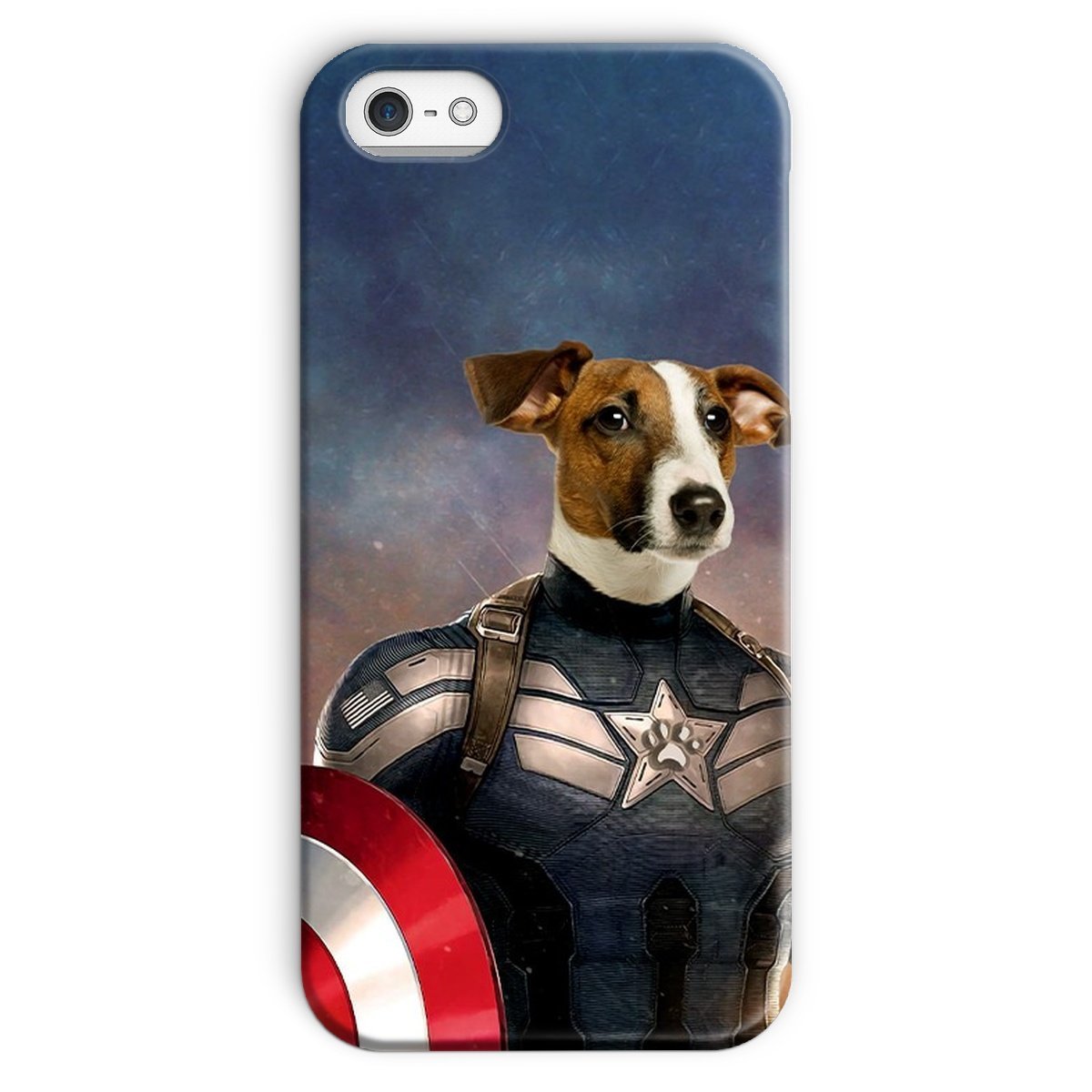 Pet Portraits | Captain Pawmerica: Custom Pet Phone Case | Paw & Glory