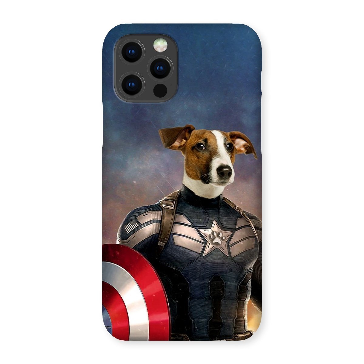 Pet Portraits | Captain Pawmerica: Custom Pet Phone Case | Paw & Glory