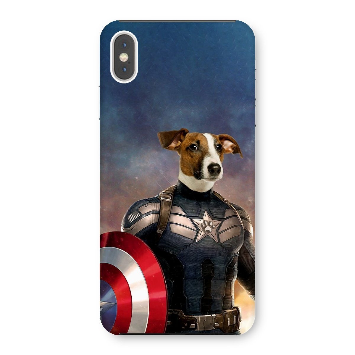 Pet Portraits | Captain Pawmerica: Custom Pet Phone Case | Paw & Glory