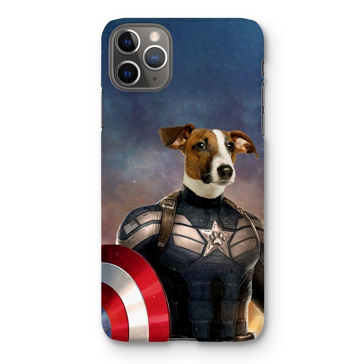 Patriotic Comic Hero Custom Pet Phone Case | Personalized Pet Gift | Paw & Glory