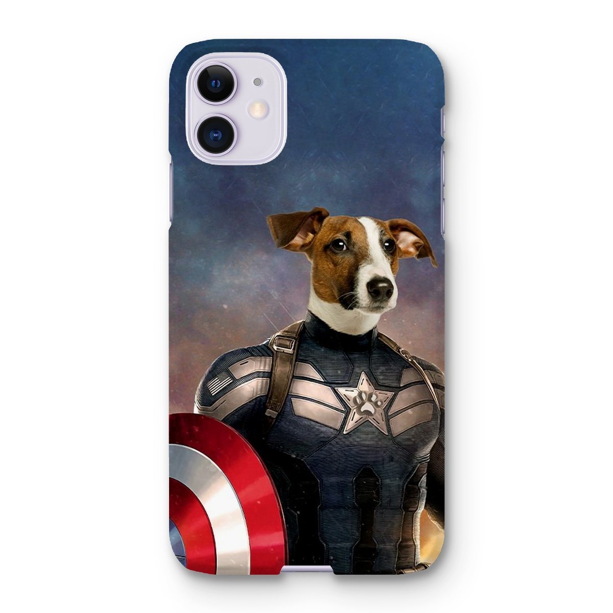 Pet Portraits | Captain Pawmerica: Custom Pet Phone Case | Paw & Glory