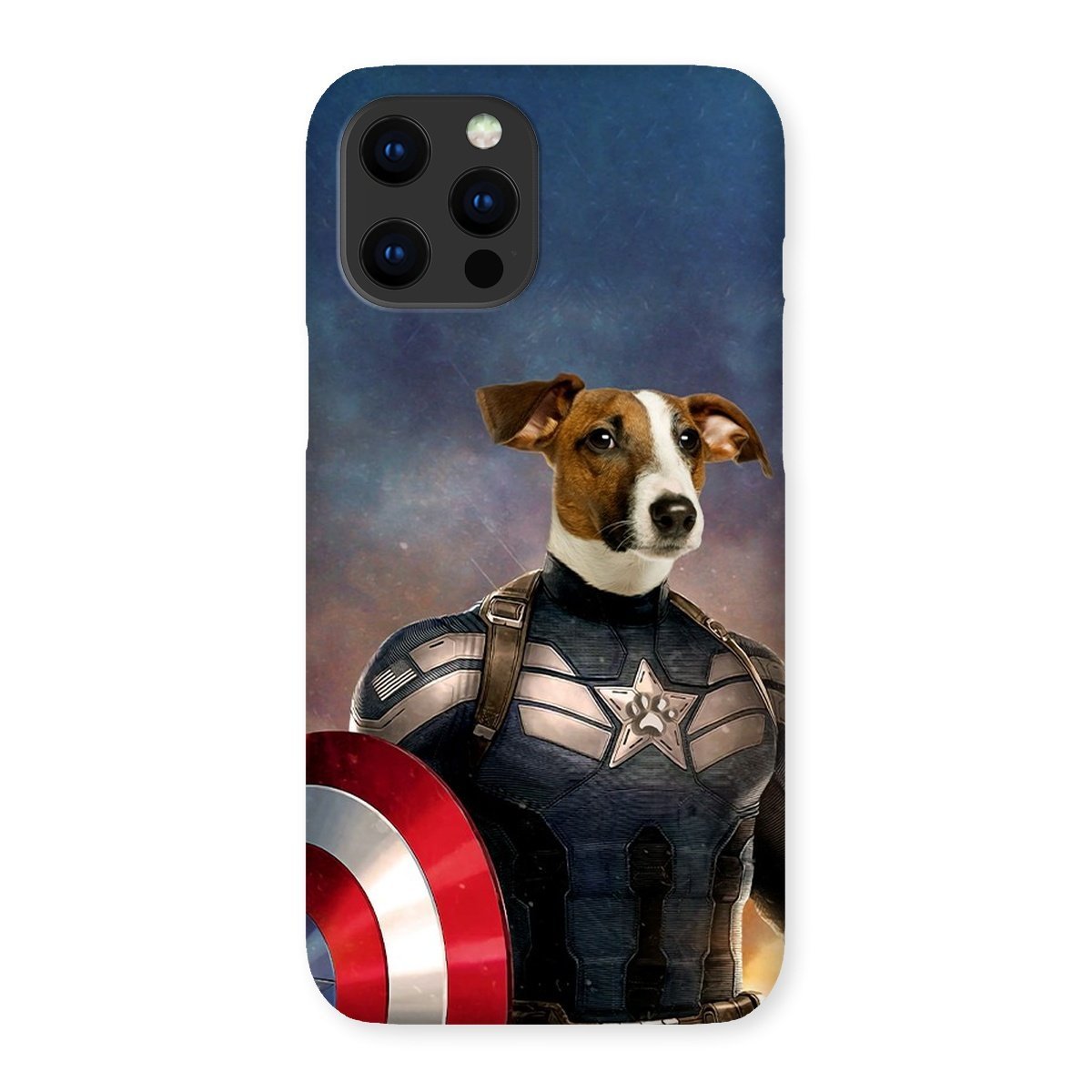 Pet Portraits | Captain Pawmerica: Custom Pet Phone Case | Paw & Glory