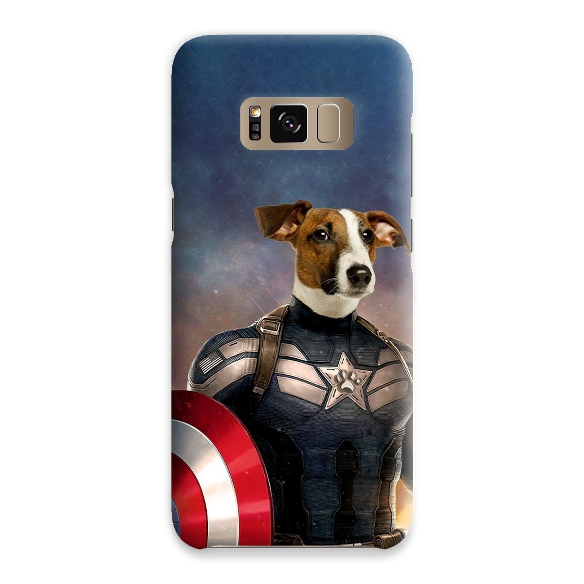 Pet Portraits | Captain Pawmerica: Custom Pet Phone Case | Paw & Glory